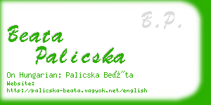 beata palicska business card